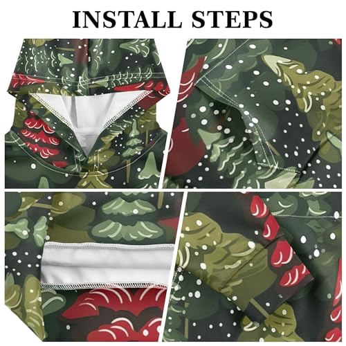 Kids Hoodies Sweaters Christmas Xmas Trees Hooded Sweatshirts with Big Pockets for Boys Girls B04003333