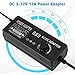 Universal Power Supply Adjustable 3V~12V 12A 144W Variable Switching Power Adapter,3V 4V 5V 6V 7V 8V 9V 10V 11V 12V, Variable DC Power Supply with 14 Tips&Polarity Converter for LED Strip Light Router