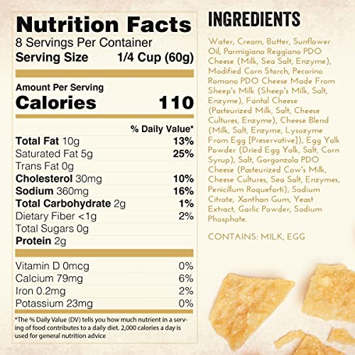 Bertolli D'italia Four Cheese Alfredo Sauce, Authentic Tuscan Style Pasta Sauce Made In Italy With Fresh Cream And Indulgent Aged Italian Cheeses, 16.9 Oz #TOP6