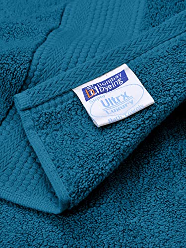 Image of Bombay Dyeing Super Ultrx Zero Twist Plain Dyed 650 GSM Cotton Bath Towel - Size 75cms x 150cms - Ultrx (Turquoise)