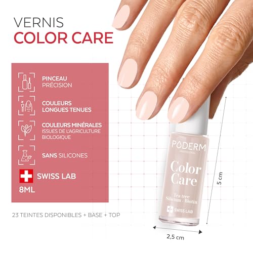 PODERM Vernis Mycose à Ongles - Swiss Made | Couleur Rose Poudrée - 8ML | Antifongique au Tea Tree, Silicium & Biotine | Renforce, Répare & Camoufle les Ongles Jaunes et Abîmés | Créé par un Podologue – Image 6