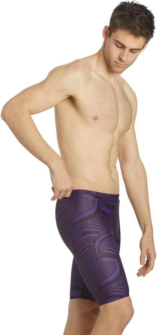 iSwim Essential Solid Jammer Swimsuit – Men's & Boy's Training Swim Shorts, Quick Dry, UPF 50+, Front Lined, Athletic Fit