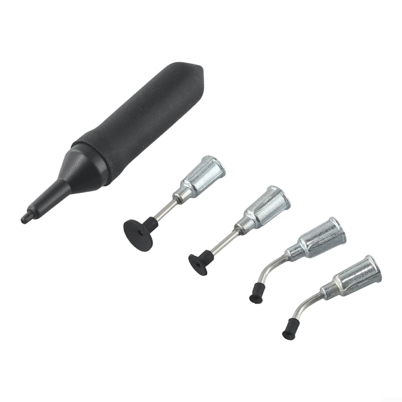 Kit penna sottovuoto con 4 ventose per pinzette IC dissaldanti, corpo in gomma antistatica 90 mm, set da 5 pezzi per componenti elettronici e piccoli