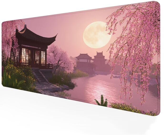 Tapis de souris rose grand format 1200x400x3mm lavable sous main bureau pour ordinateur portable PC
