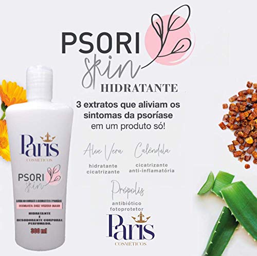 Kit PsoriSkin: 1 SHAMPOO, 1 CONDICIONADOR, 1HIDRATANTE PARA PSORÍASE E DERMATITE 300 ml cada
