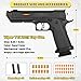 Soft Bullet Toy Gun Shell Ejecting with 120 Bullets, Rapid-fire Realistic Toy Gun for Boys, Shooting Game Toy Pistol Model Gun, Christmas Birthday Gifts for Boys Girls Age 6+ (Black)
