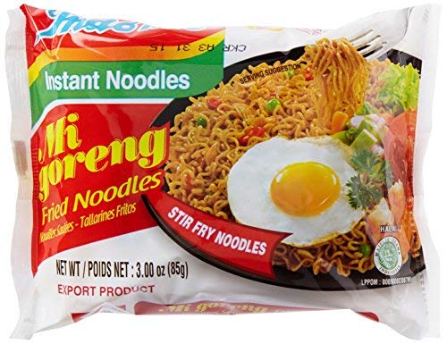 Indomie Mi Goreng Instant Stir Fry Noodles, Halal Certified, Original Flavor (Pack of 30)-SET OF 3