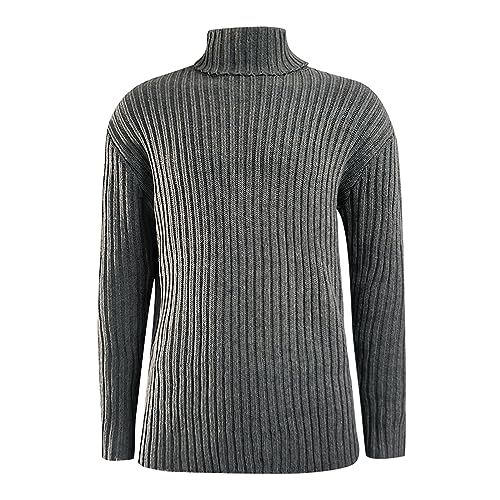 Men's Fashion Hoodies & Sweatshirts, Turtleneck Cable Knit Pullover Casual Long Sleeve Stand Collar Button Knitted Sweaters2