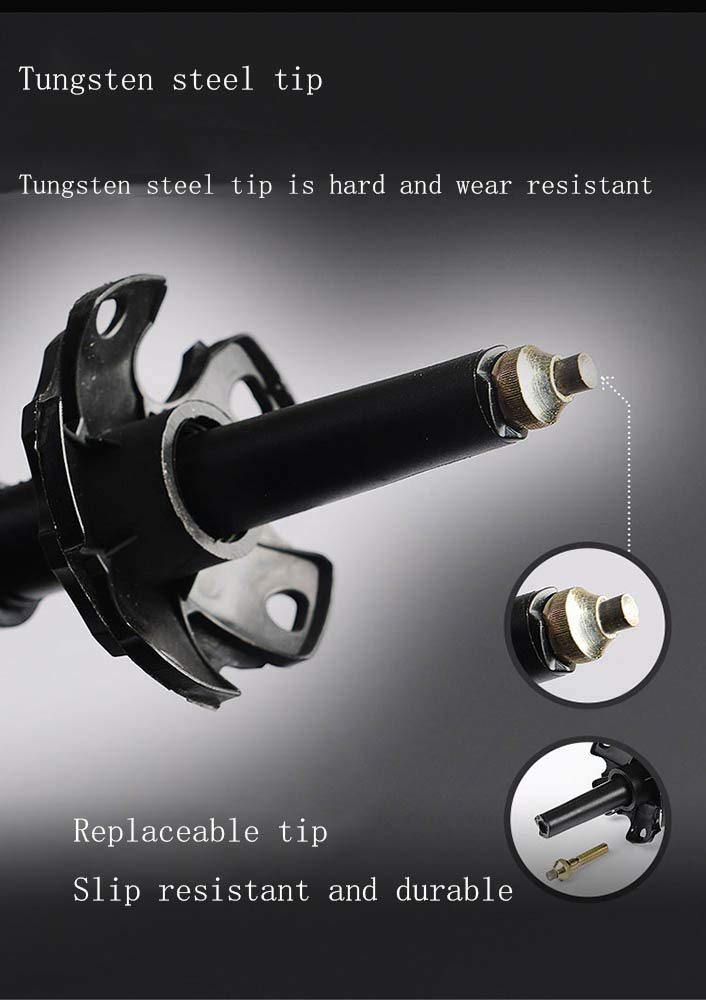 Kije do trekkingu Nordic Walking 7075 Waga ze stopu aluminium 270 g, antypoślizgowy rękaw na końcówkę, system blokowania ze stopu, odpinany dwukolorowy nylonowy pasek na rękę, szary