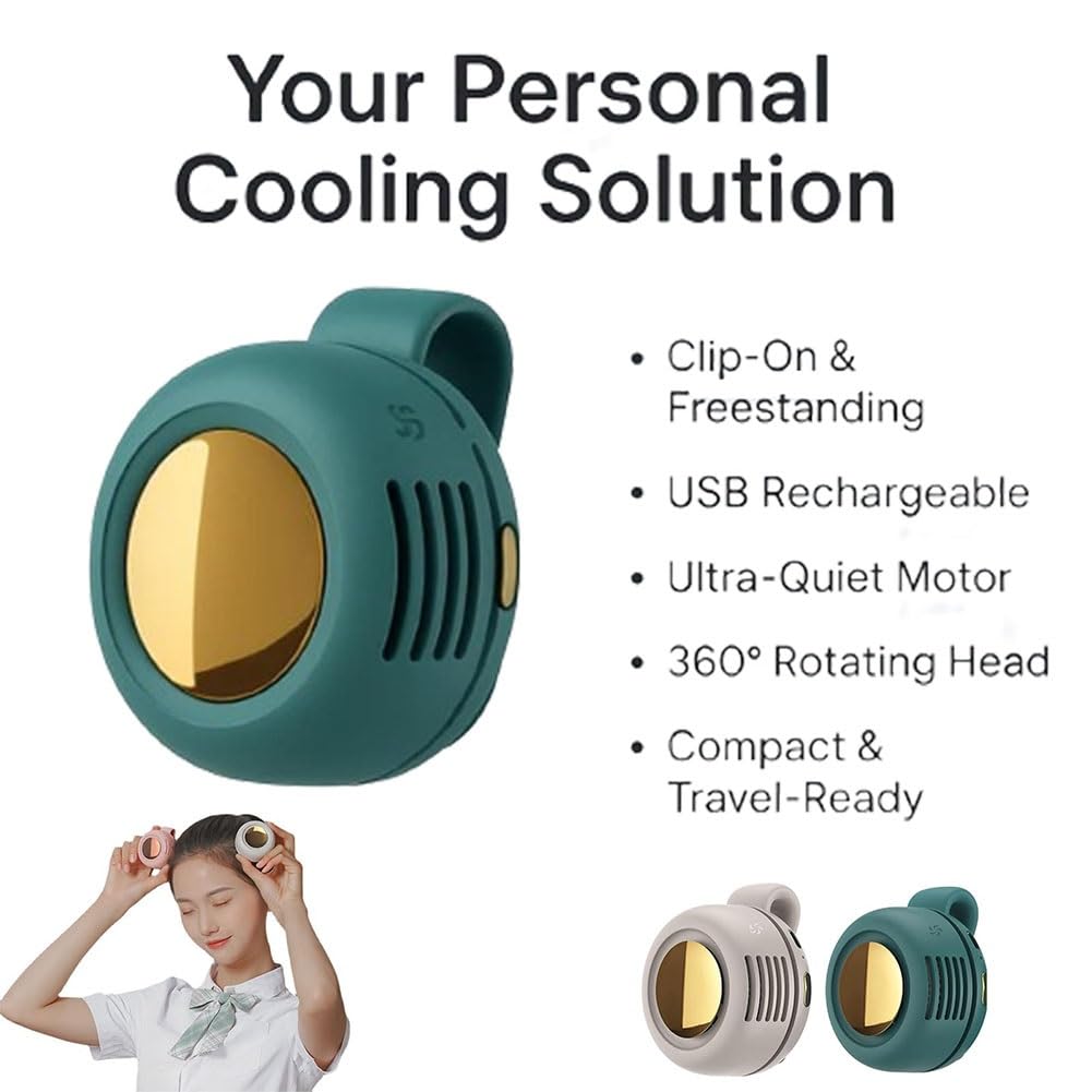 Mini ventilateur portable silencieux sans pales à clipser, mini