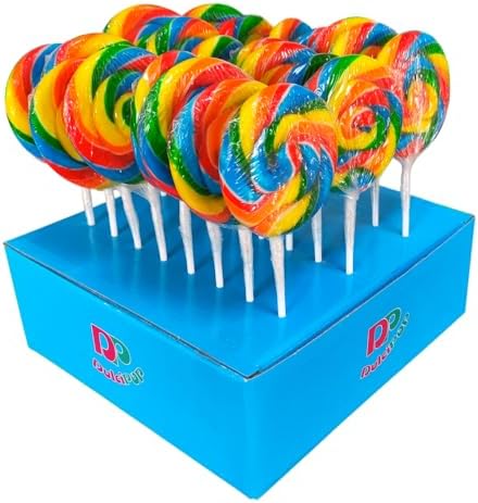 Piruletas Dulcipop Rainbow, Corazón y Redondas 50g – Sabor Fresa ...