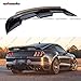 WheelX Wicker Bill Rear Spoiler Compatible with 2015-2023 Ford Mustang, GT500 GT350 Style Trunk Exterior Tail Deck Lid Wing Wickerbill Lip Splitter Man Gift (Glossy Forged Carbon Fiber Pattern)