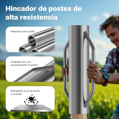 Hinca postes con agarre estable que soluciona el desvío de estacas 5