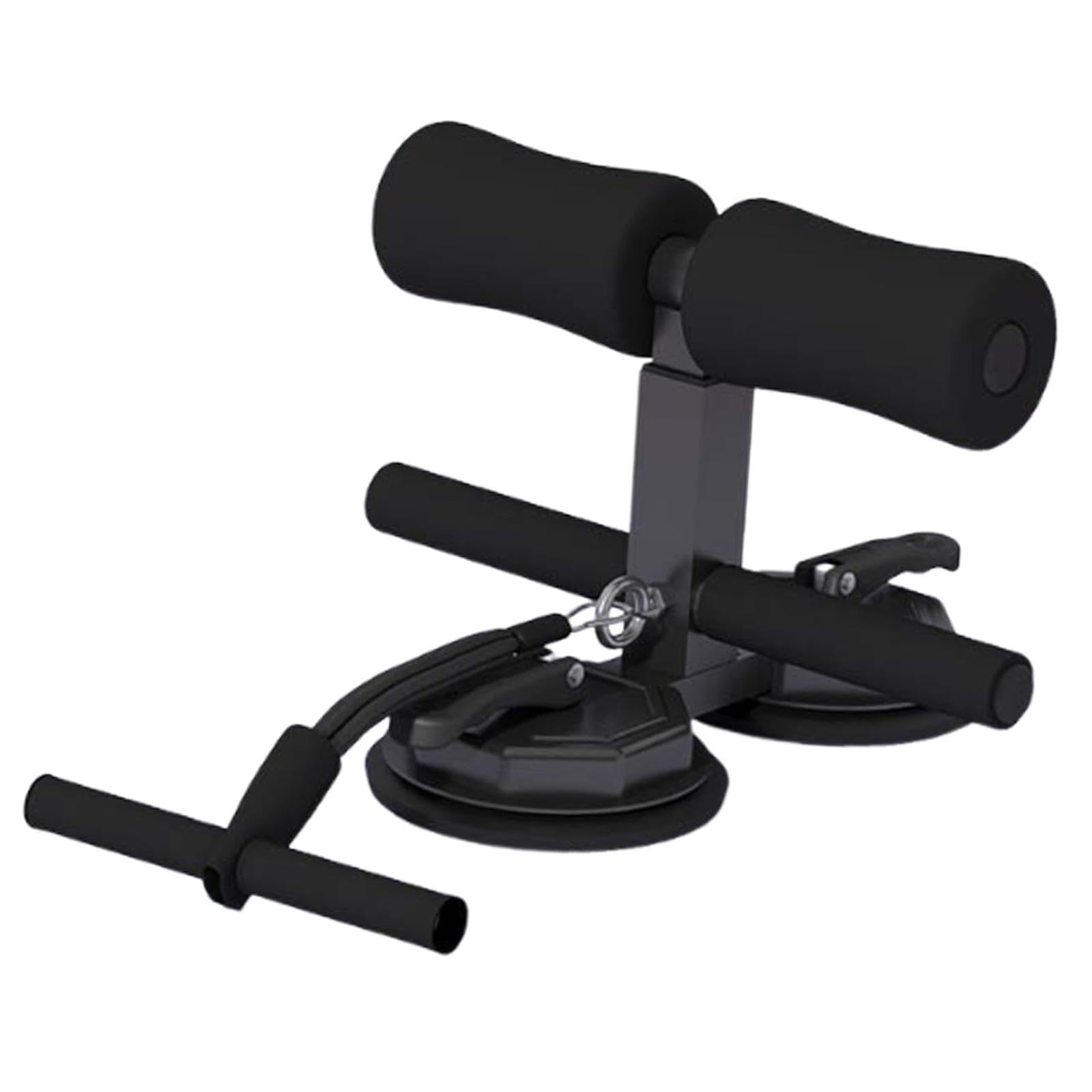 CALANDIS Sit up Bar Exercise Stand Adjustable Sit up Floor Holder for Gym Office Home black-image-28