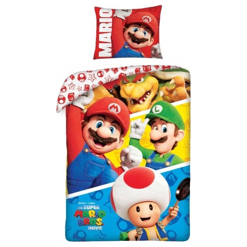 anemone Parure de Lit Mario en Microfibre - Housse de Couette Mario 140 x 200 cm + Taie d'oreiller 63 x 63 cm