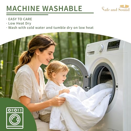 Image of Safe and Sound Waterproof Mattress Protector - Breathable Noiseless - Oeko-TEX Machine Washable - Fits 8-18 inch Deep Pockets Mattress Cover Bamboo Viscose Queen