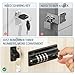 Combination Locking Bolt, Safety Slide Latch Lock with 4 Digit Combination Setting Thickened Solid Door Lock Latch for Interior Door Front Door Toilet Door Barn Door Fence Door Garage Door Cabinets