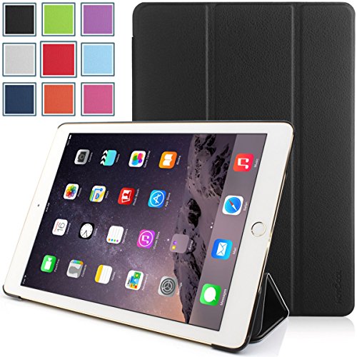 HOTCOOL iPad Air 2 Case,iPad 6 Case Ultra Slim Lightweight SmartCover Stand 2014PO Case for 2014 Edition iPad Air 2 (iPad 6th Gen) Tablet (with Smart Cover Auto Wake/Sleep), Black