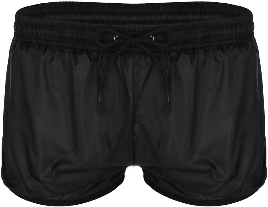 CHICTRY Men's Translucent Drawstring Boxer Briefs Shorts Breathable Mesh Swim Trunks Underwear