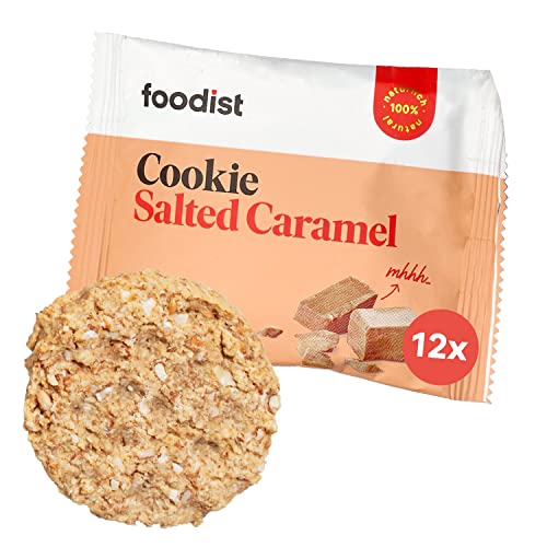 Foodist Salted Caramel Cookie BIO, vegan, glutenfrei und ohne Palmöl, süßes Gebäck - Kekse mit gesalzenem Karamell und Mandeln - Köstlich für zwischendurch (12 x 50g) Cover
