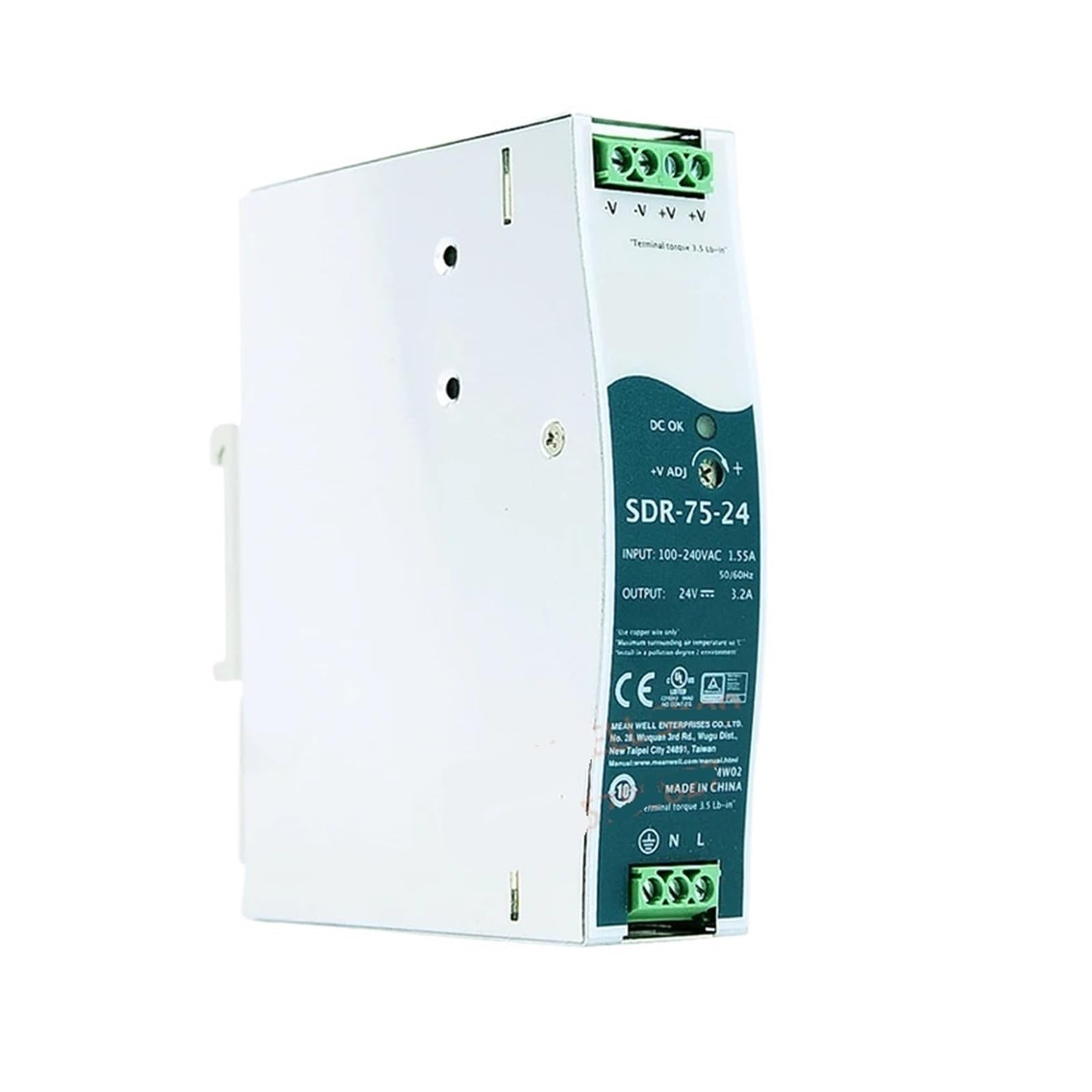 ANERTQUIH 75W Single Output Industrial Rail with Switching Power Supply SDR-75-12 SDR-75-24 SDR-75-48(SDR-75-12)
