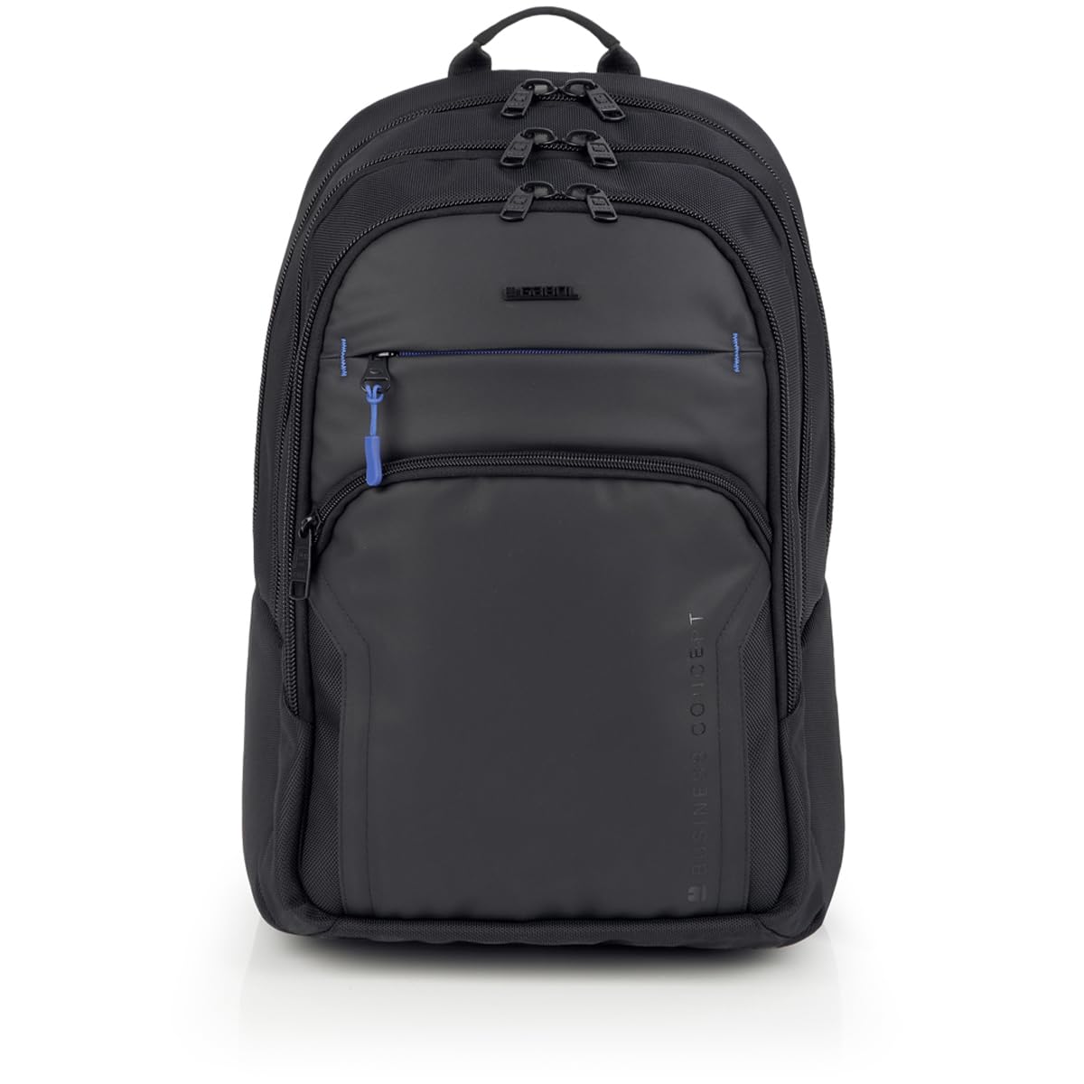 Gabol - Mochila para Portátil 15,6" Pixel 33x47x19 cm - Capacidad 25L - 3 Compartimentos y Acople a Maleta - Diseño Español en Poliéster Resinado y Libre de PVC - Negro
