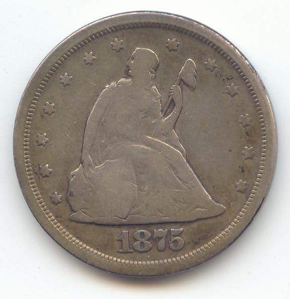 1875 S Twenty Cent Very Good Details