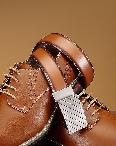 Image of CHAOREN Mens Dress Belt - Mens Ratchet Belt Leather for Dress Pant - Micro Adjustable Belts Fit Everywhere