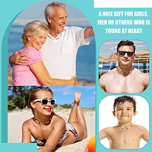 Yinkin 12 Pcs Puka Shell Necklace Beach Surfer Beaded Necklace Summer Surfer Chokers for Men Women Jewelry4