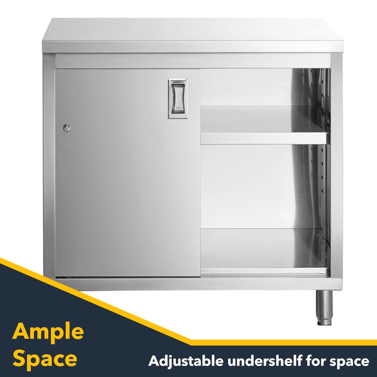 Mesa Acero Inoxidable Hosteleria Armario De Almacenamiento De Acero  Inoxidable Con Puerta Corrediza, Ma De Trabajo De Dos Capas Como Equipo De  Catering - China Armario De Acero Inoxidable Para Cocina, Armario, image size:1200x1200