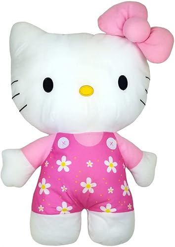 Hello Kitty Mochila de peluche - Mochila de peluche rosa de Hello Kitty con correas para niños