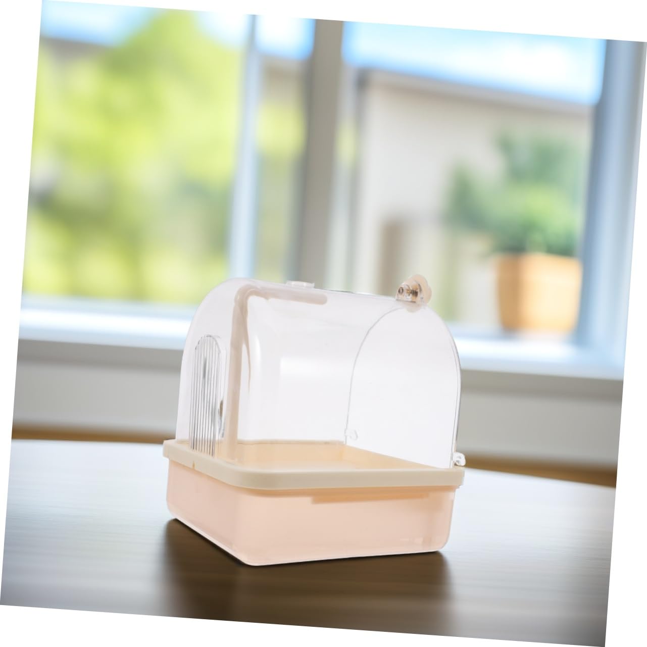 Abaodam Vasca da Bagno per Pappagalli Appesa, Box di Pulizia Automatica in ABS, Installazione Facile, per Gabbia, Accessorio per Uccelli