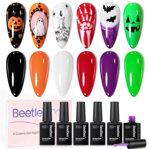 Beetles Halloween Gel Nail Polish Set - Halloween Spell, Fall Gel...