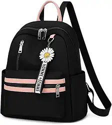 Bolsa Mochila Feminina Média Impermeável, Design Casual e Estiloso, Com Alças Ajustáveis, Compartimentos Externos, Ideal para Trabalho, Faculdade, Viagens e Dia a Dia