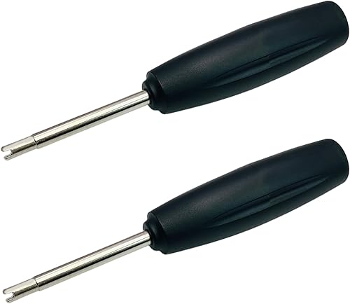 Herramienta de par de 2 piezas de núcleo de válvula, evita daños TPMS, herramienta de extracción e instalación del núcleo de válvula, negro,