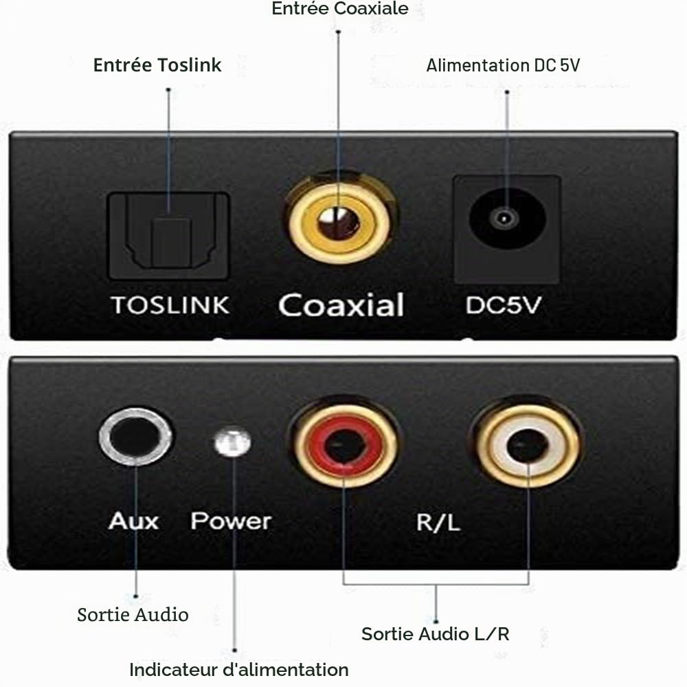 Convertisseur Audio Numérique Vers Analogique USB HiFi Toslink RCA Adaptateur pour Rme Smsl HDTV PS3 PS4 Xbox