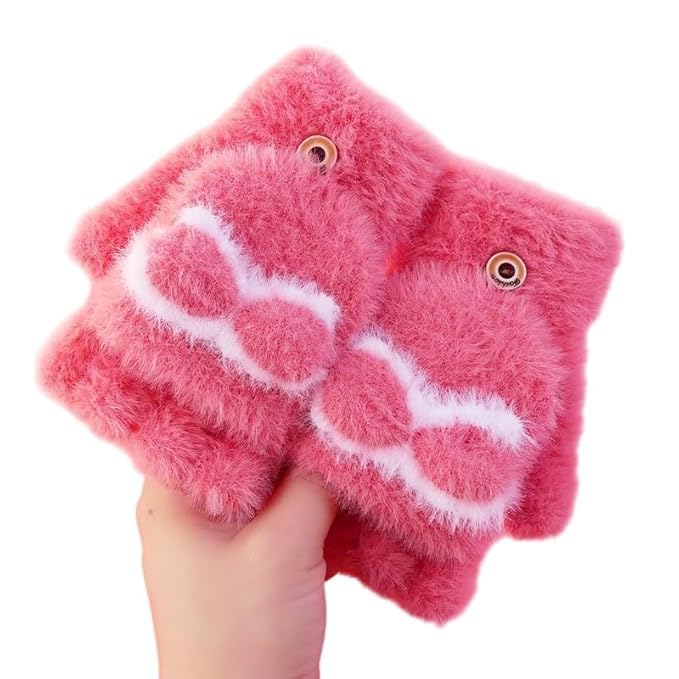 Girls Winter Gloves with Touch Screen Finger for Women Woolen warm Rabbit Fur Gloves Mittens | Soft Fleece Windproof Mobile Screen Touch Hand Gloves (Freesize)-picture-33