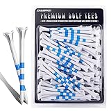 CHAMPKEY Premium 3 Prongs Golf Tees 50 Pack or 100 Pack - Low Friction and Resistance Golf Plastic Tees - Improve Swing Accuracy and Distance (100 Pack, 3-1/4')