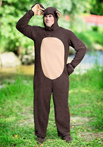 Plus Size Bear Costume Adult Bear Costume Jumpsuit 2X Brown #TOP5
