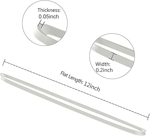 Miniatura 3 de AMUU Bandas de goma blancas de 12 pulgadas, grandes, 35 piezas, banda de goma grande resistente para carpetas de archivos, juego de bandas elásticas
