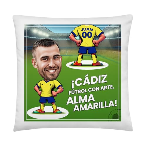 Kembilove Cojín Personalizado Cádiz con Caricatura | Almohada