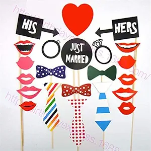 WorldCare 20/30/32/60PCs Horse Christmas Wedding Decor Photo Booth Prop DIY Prop Photo Accessories Event Party Supplies Color E 30pcs117123 | Pack of 1