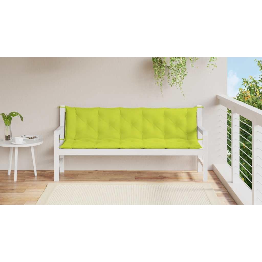 Gartenbank-Auflage Hellgrün 180x(50+50) x7 cm - Komfortable Bankauflage aus Oxford-Gewebe mit Rückenlehne, Sitzkissen für Gartenbank, Gartenmöbel und Terrasse