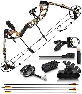 Creative XP Compound Bow and Arrow for Adults and Youth – Hunting Bow Archery Set with 4 Arrows, Fully Adjustable for Women and Youth 30-70 LBS, 24.5-31”, 320 FPS Speed, 5 Pin Sight, Quiver