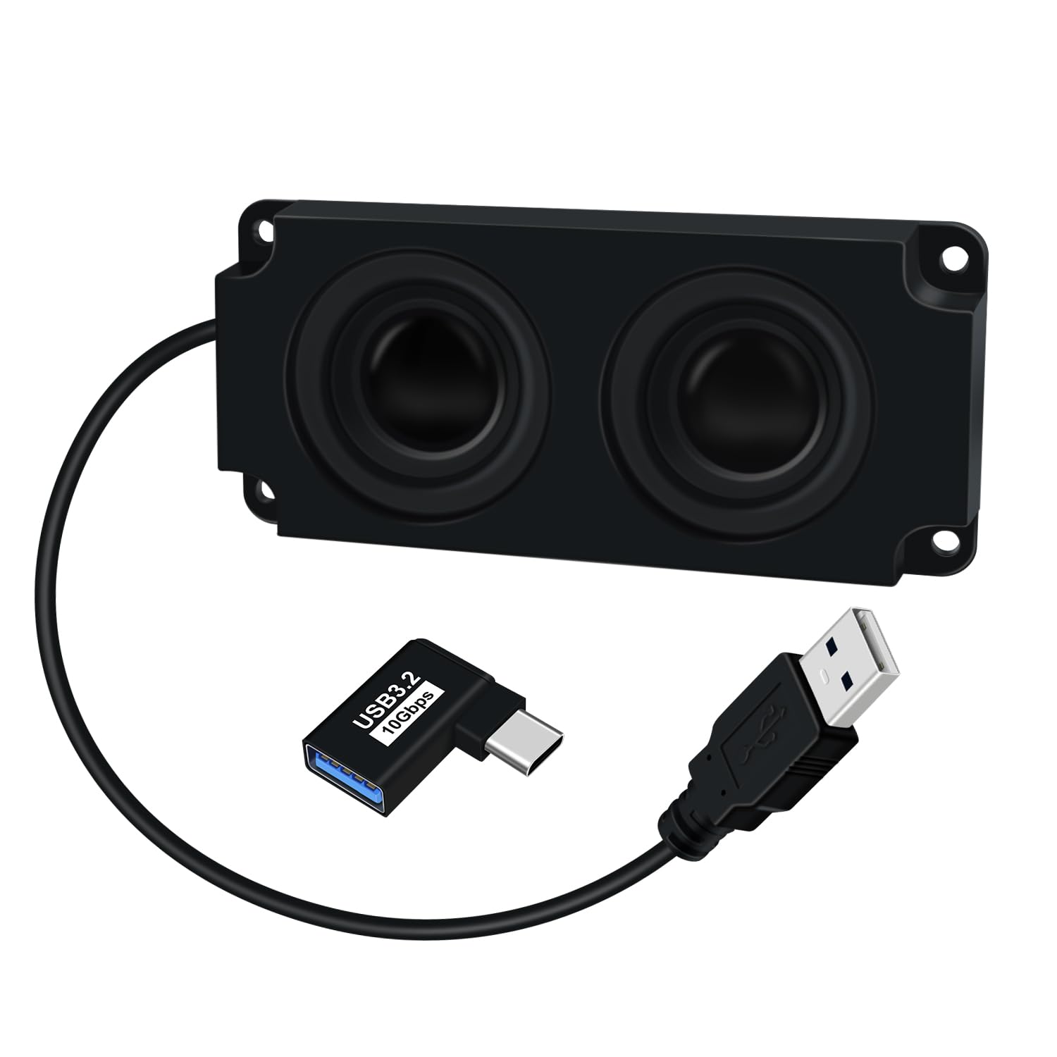 Mini USB Speaker 3W Mini Soundbar Speaker PC with Cable for PC, Laptop, Plug and Play-picture-23