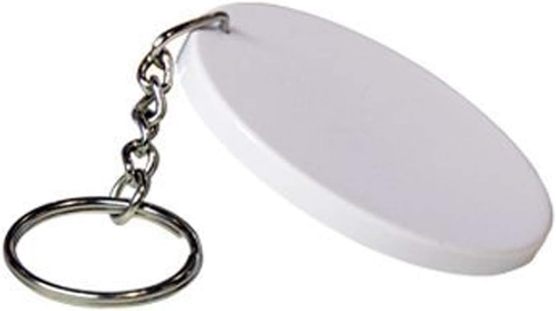 25 Pieces Round Keychain Blank Sublimation Heat Thermal Transfer Polymer PVC Craft Key Rings