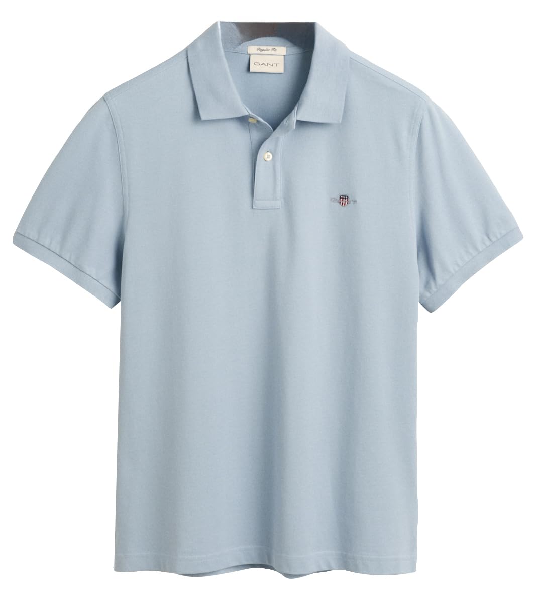 GANT Mens Piqué Polo Shirt Dove Blue L