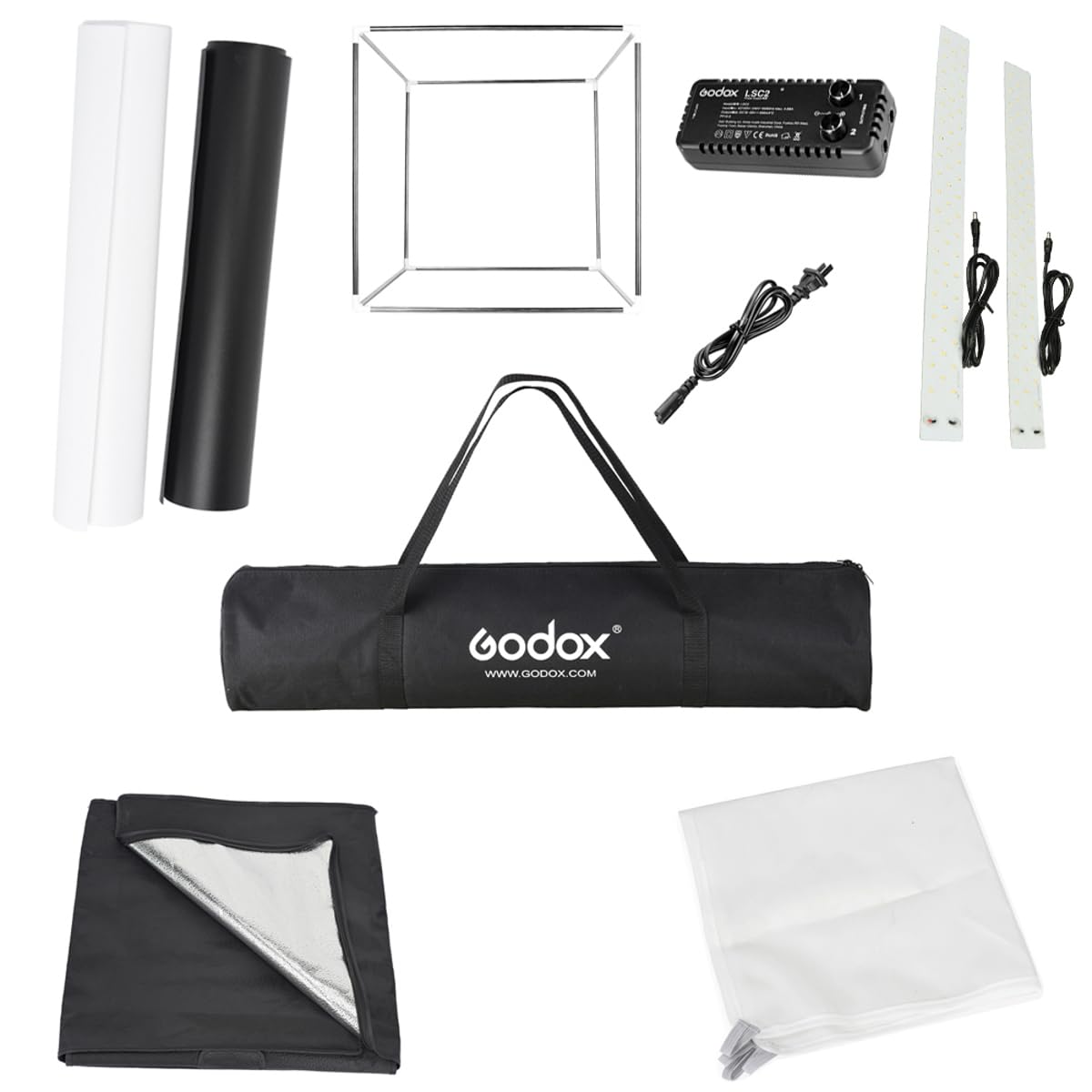 Godox Mini studio portatile LED doppia luce L 80 x 80 x 80 cm