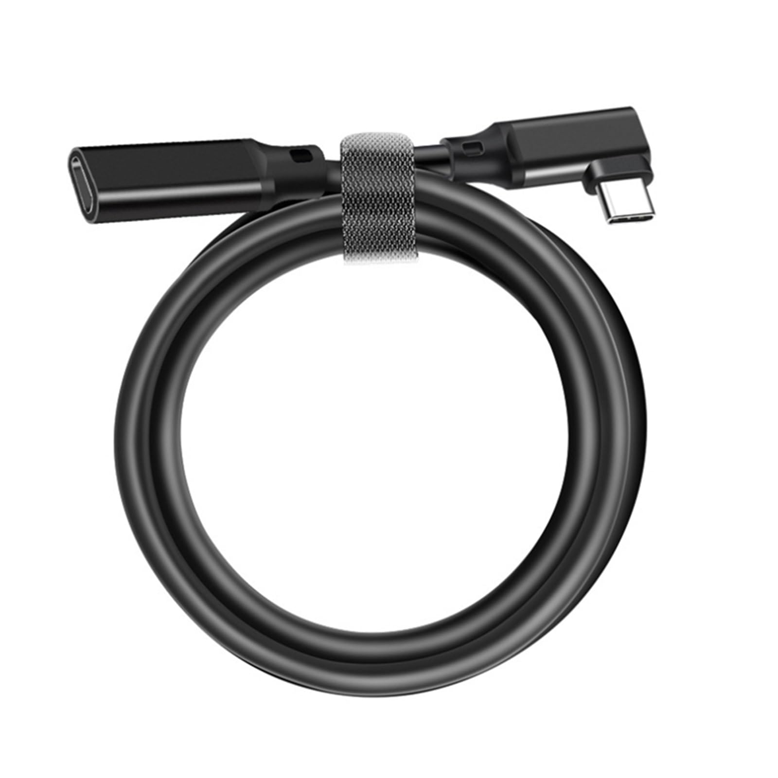 5A PD 100 W kątowy przedłużacz USB-C, gniazdo na wtyczkę, kabel do ładowania daty typu C (3m, UC-300-Grey-RI)