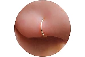 20g 14k Gold Nose Hoop Piercing for Women & Men